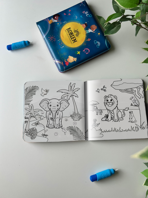 Livre De Coloriage Magique à L'eau Réutilisable - ColorMe (Planète Des Animaux) - Activité Sans Tache Dès 6 Mois